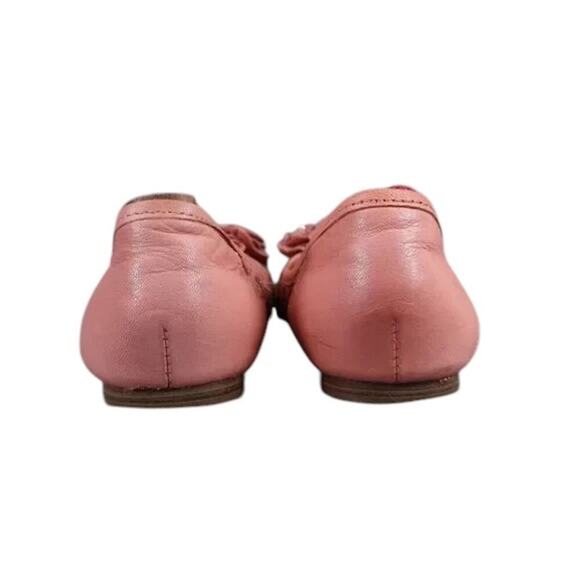 Report Shoes Womens 7 Flats Slip On Woven Peep Toe Ruffle Embellished Fashion - Picture 7 of 16